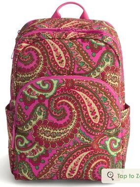 Vera Bradley essential large backpack in Capri Pink NWT